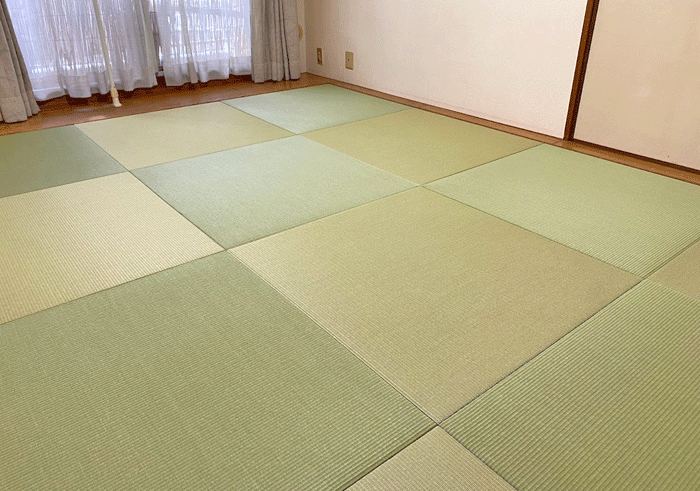 緑２色の琉球畳